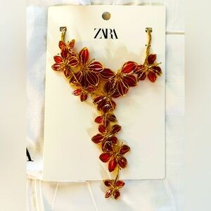 Sara long floral necklace 4548/035/303 New with tag